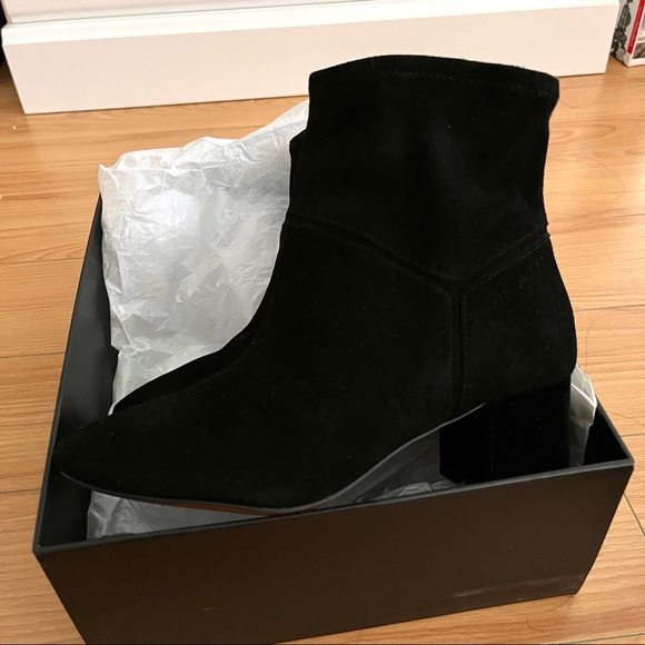 New COACH Gracie Black Suede Ankle Booties / Boots - Size 6 - Picture 6 of 15